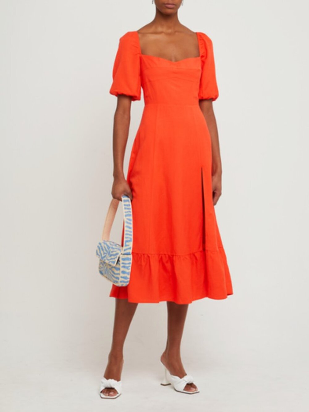 OPT / Few Moda Violetta RedOrange Linen Dress!